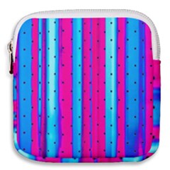 Warped Stripy Dots Mini Square Pouch