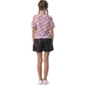 Pink And White Donuts On Blue Kids  Butterfly Cutout Tee View2