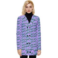 Pattern Button Up Hooded Coat 