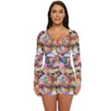 Retro Color Long Sleeve Boyleg Swimsuit View1