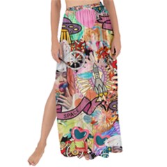Retro Color Maxi Chiffon Tie-up Sarong