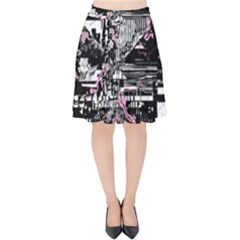 Cavities Velvet High Waist Skirt