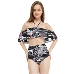 Cavities Halter Flowy Bikini Set 