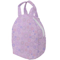 Multicolored Circles On A Pink Background Travel Backpacks by SychEva