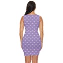 Pink Clouds On Purple Background Draped Bodycon Dress View4