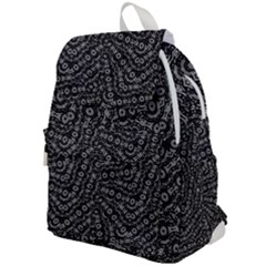 Black And White Modern Intricate Ornate Pattern Top Flap Backpack by dflcprintsclothing