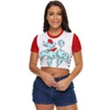 Doodle Poodle  Side Button Cropped Tee View1