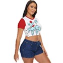 Doodle Poodle  Side Button Cropped Tee View3