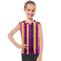 Warped Stripy Dots Kids  Mesh Tank Top View1