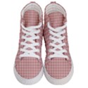 Abstrait carreaux rose/blanc Women s Hi-Top Skate Sneakers View1