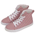 Abstrait carreaux rose/blanc Women s Hi-Top Skate Sneakers View2