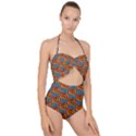 Pumpkin In Pumpkin Scallop Top Cut Out Swimsuit View1