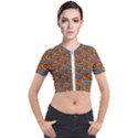 Pumpkin In Pumpkin Short Sleeve Cropped Jacket View1