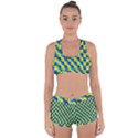 Illusion Waves Pattern Racerback Boyleg Bikini Set View1