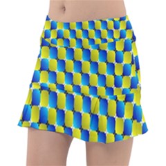 Illusion Waves Pattern Classic Tennis Skirt