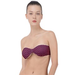 Illusion Waves Pattern Classic Bandeau Bikini Top 
