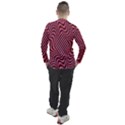 Illusion Waves Pattern Men s Pique Long Sleeve Tee View2