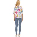 Abstract Multicolored Shapes Lightweight Drawstring Hooded Top View4