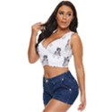 Cute Husky Puppies Women s Sleeveless Wrap Top View2