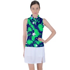 Space Odyssey  Women s Sleeveless Polo Tee