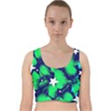 Space Odyssey  Velvet Racer Back Crop Top View1