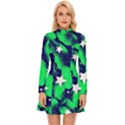Space Odyssey  Long Sleeve Velour Longline Dress View1
