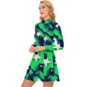 Space Odyssey  Long Sleeve Velour Longline Dress View2