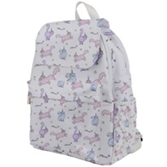 Unicorn Cats Pattern 2 Top Flap Backpack by Littlebird