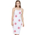 Lips Bubblegum Pattern Bodycon Cross Back Summer Dress View1