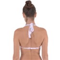 Narwales Stars  Pattern Pink Halter Neck Bikini Top View2