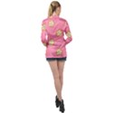 Cookies Pattern Pink Long Sleeve Satin Shirt View2