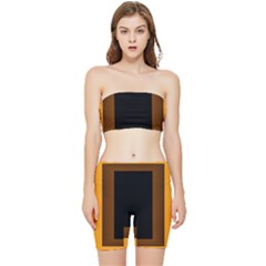 Gradient Stretch Shorts And Tube Top Set