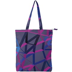 3d Lovely Geo Lines Double Zip Up Tote Bag by Uniqued