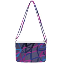 3d Lovely Geo Lines Double Gusset Crossbody Bag by Uniqued