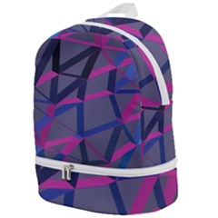3d Lovely Geo Lines Zip Bottom Backpack by Uniqued