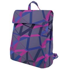 3d Lovely Geo Lines Flap Top Backpack by Uniqued