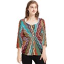 Digital Illusion Chiffon Quarter Sleeve Blouse View1