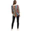 Digital Illusion Chiffon Quarter Sleeve Blouse View2