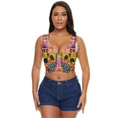 Digital Illusion Women s Sleeveless Wrap Top