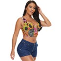 Digital Illusion Women s Sleeveless Wrap Top View3