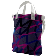 3d Lovely Geo Lines Canvas Messenger Bag by Uniqued