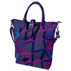 3d Lovely Geo Lines Buckle Top Tote Bag by Uniqued