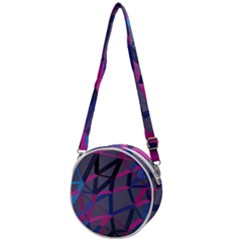 3d Lovely Geo Lines Crossbody Circle Bag by Uniqued