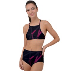 3d Lovely Geo Lines Viii High Waist Tankini Set
