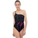 3D Lovely GEO Lines VIII Classic One Shoulder Swimsuit View1