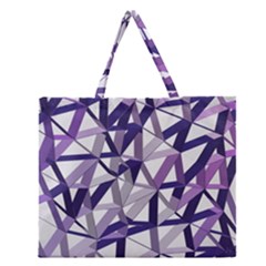 3d Lovely Geo Lines X Zipper Large Tote Bag