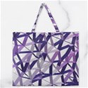 3D Lovely GEO Lines X Zipper Large Tote Bag View1