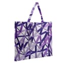 3D Lovely GEO Lines X Zipper Large Tote Bag View2