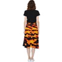 Orange Waves Abstract Series No2 Frill Hi Low Chiffon Skirt View2