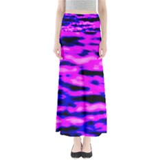 Purple  Waves Abstract Series No6 Full Length Maxi Skirt